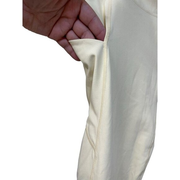 Fabletics Pureluxe Pocket Leggings 7/8 Yellow Size Large - Picture 3 of 5